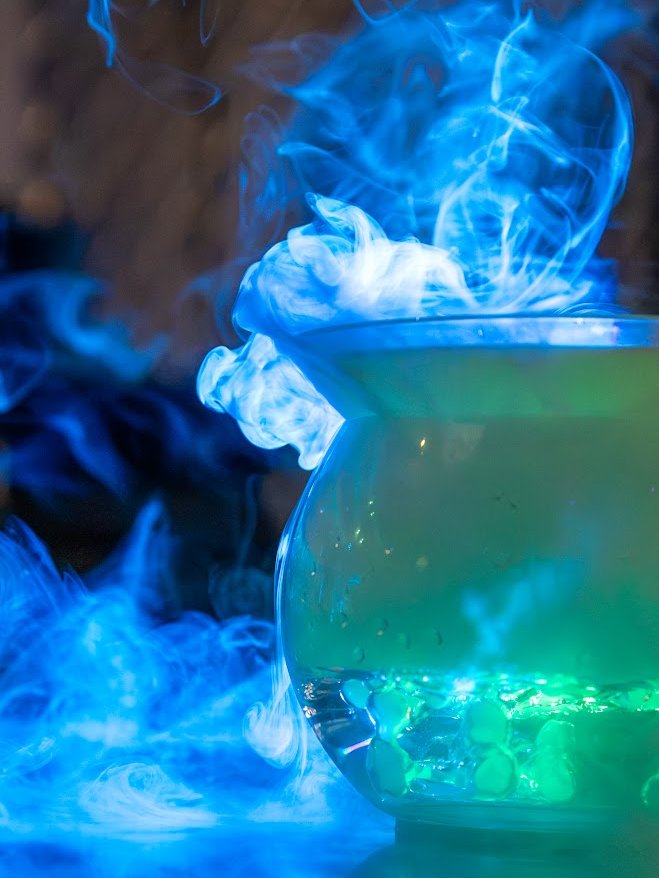 A smoking cocktail at Space Bar in Pittsburgh
